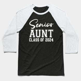 Senior aunt Class Of 2024 Graduation Of High Middle School Baseball T-Shirt